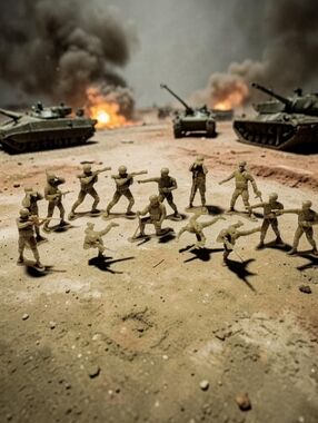 (Lot Of 14) Assorted 2" Army Men 20th-century Infantrymen Various Combat Poses B